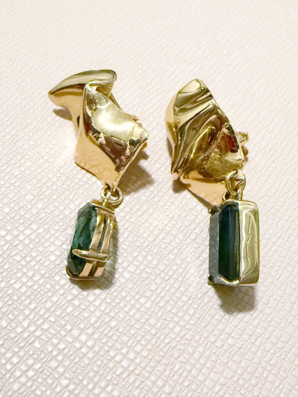 Cornelia Webb 24-Karat Gold-Plated Quartz Asymmetric Pear Drop Earrings - Picture 8 of 9